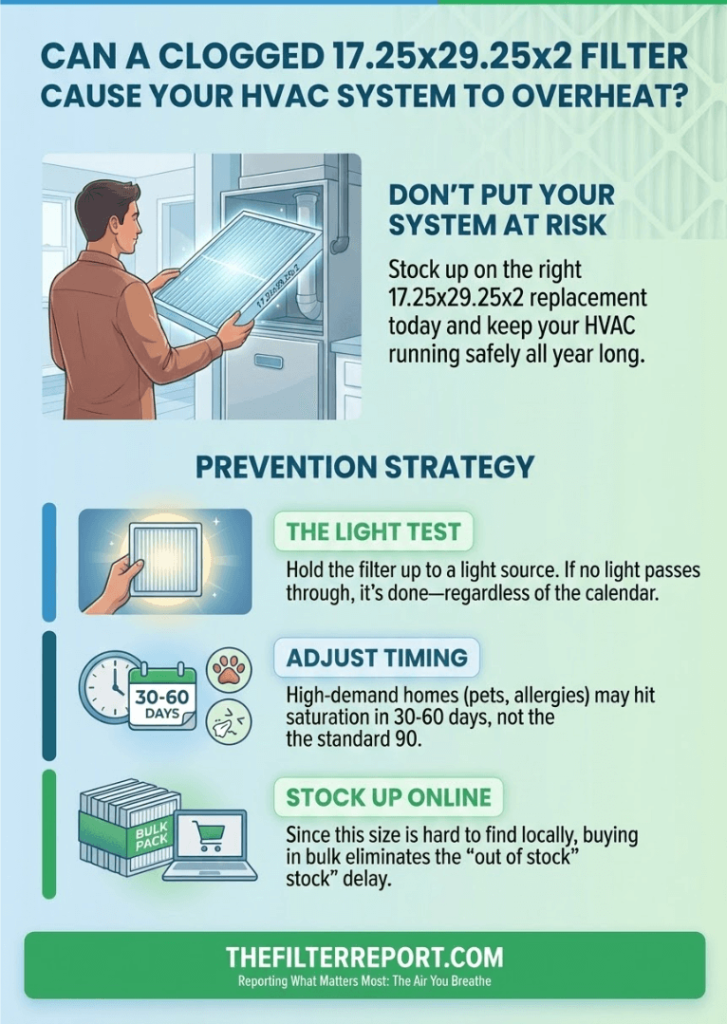 Can a Clogged 17.25x29.25x2 Filter Cause Your HVAC System to Overheat? 2 Infographic for Can a Clogged 17.25x29.25x2 Filter Cause Your HVAC System to Overheat?