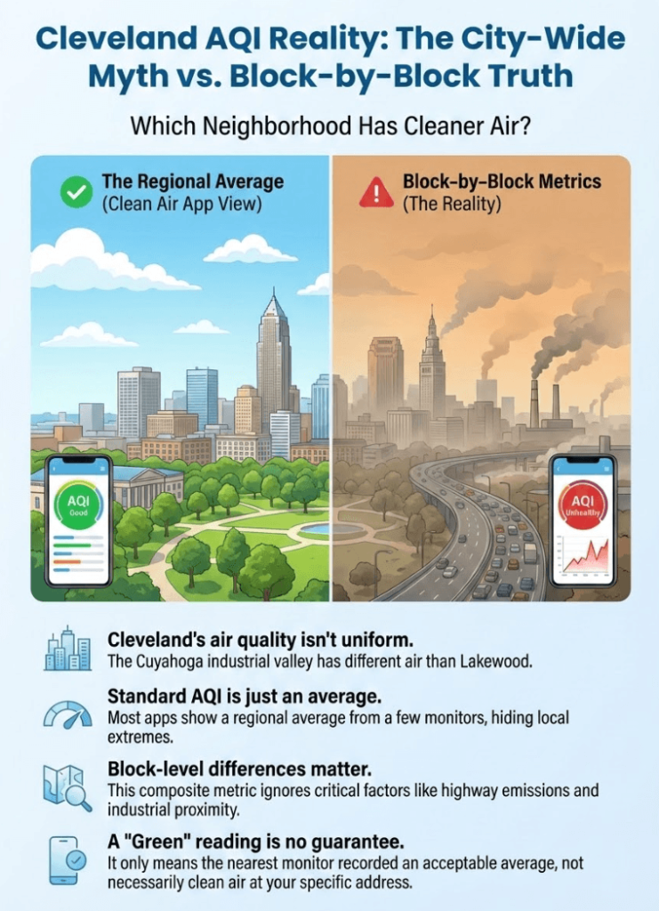 Which Cleveland Neighborhood Has Cleaner Air? Live Air Quality Index AQI Map Now Today in Cleveland Ohio 2 Infographic of Which Cleveland Neighborhood Has Cleaner Air? Live Air Quality Index AQI Map Now Today in Cleveland Ohio
