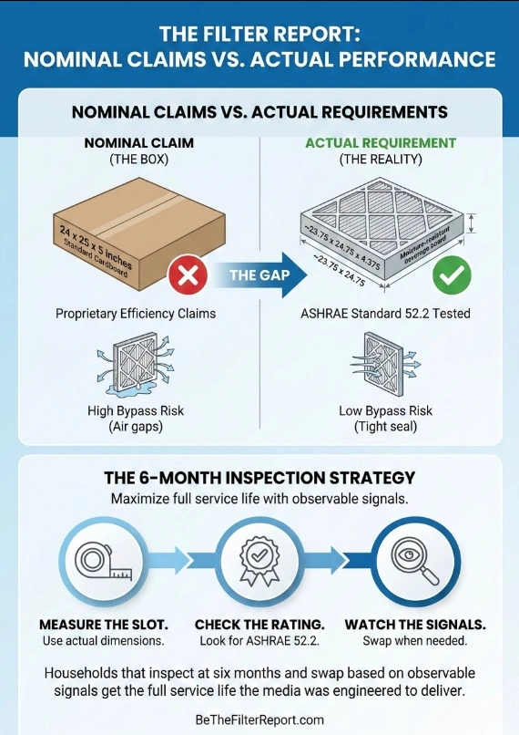 How Often to Change a 24x25x5 MERV 13 Filter in a Day and Night System 2 Infographic of "How Often to Change a 24x25x5 MERV 13 Filter in a Day and Night System"